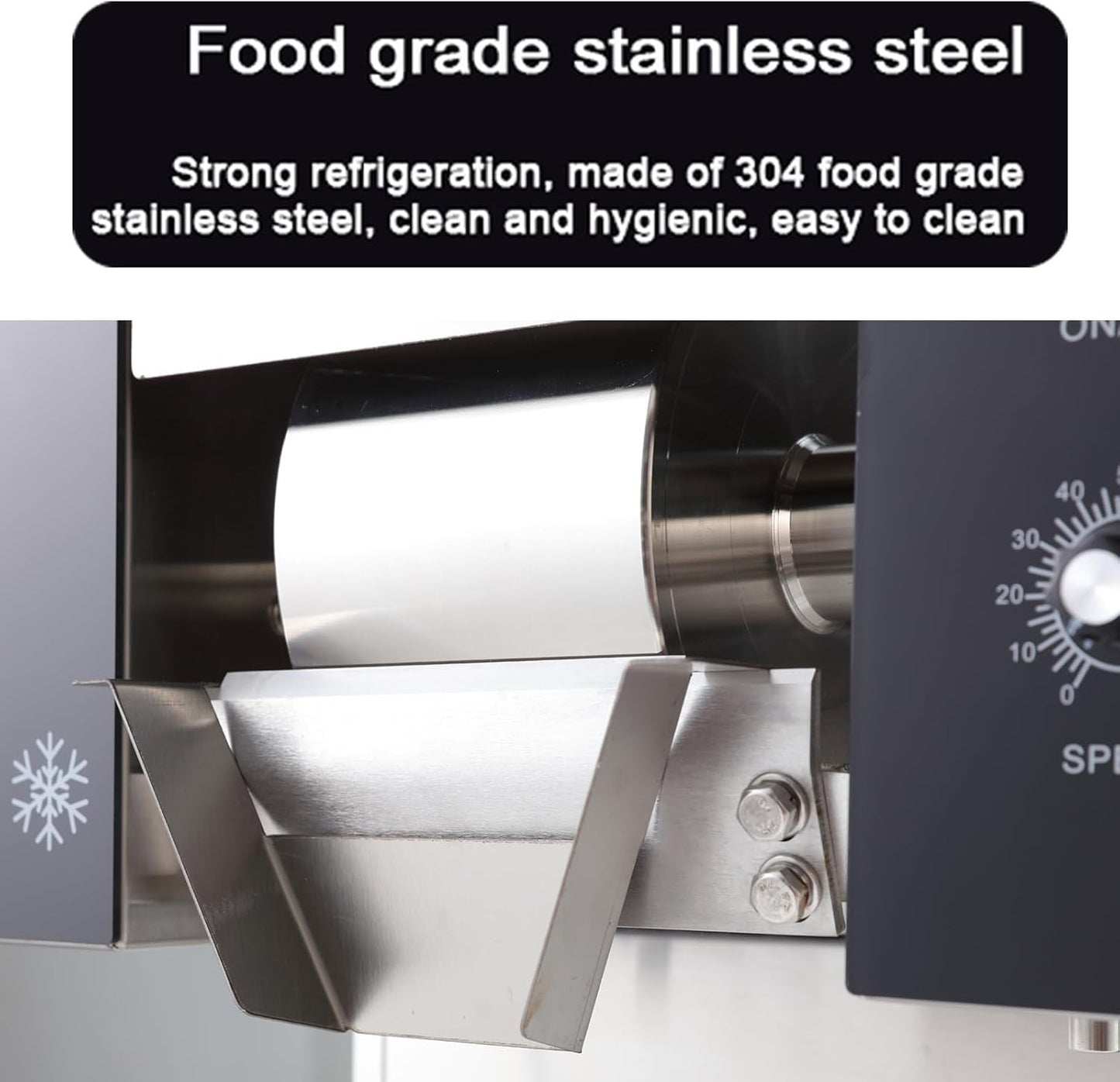 Kolice Commercial Electric Shaved Ice Machine,Snow Cone Shaver,Snow Flake Ice Machine-264 lbs/Day, 4 Feeding Buckets with Four Flavors for Choice by Manual, for Restaurant, Food Van, Desert Shops,etc