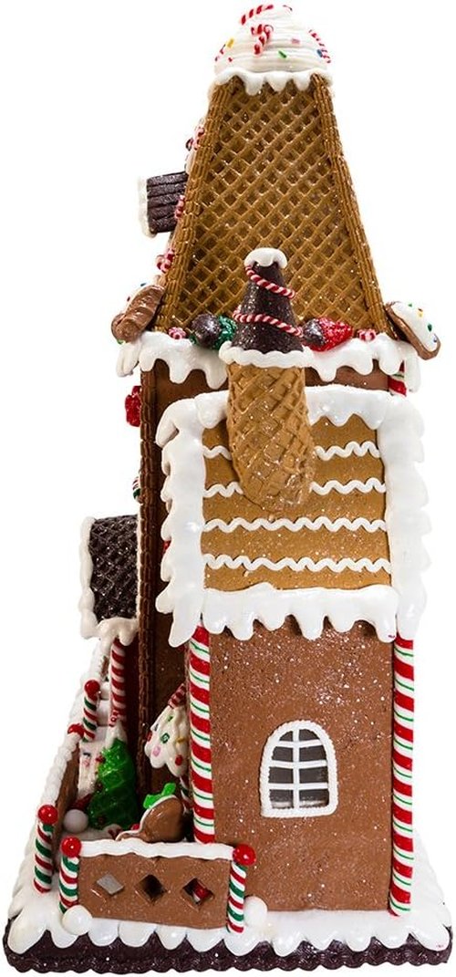Kurt S. Adler | 16" Fancy Claydough Gingerbread House Tablepiece - Festive Holiday Decor