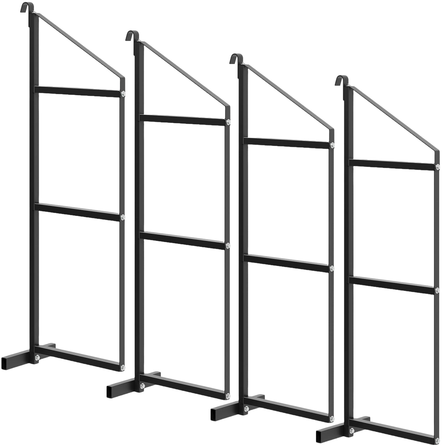 Shipping Container Shelving Bracket (4PCS), 3-Tier Powder Coated Steel Brackets, 1100 LBS Capacity, 22 in D x 60 in H, Quick Hang for Shipping Containers, Cargos, Warehouses & Garages, Heavy-Duty