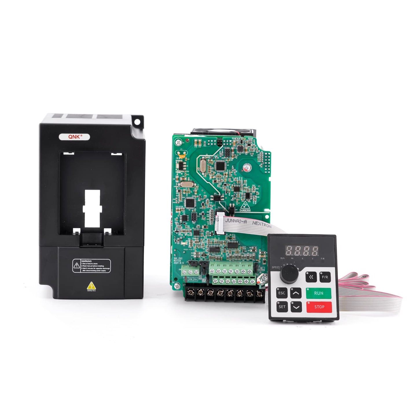QNK 7.5KW 10HP 220V AC 33A VFD Converter Single to 3 Phase Inverter Variable Frequency Drive for CNC Spindle Motor Speed Controller