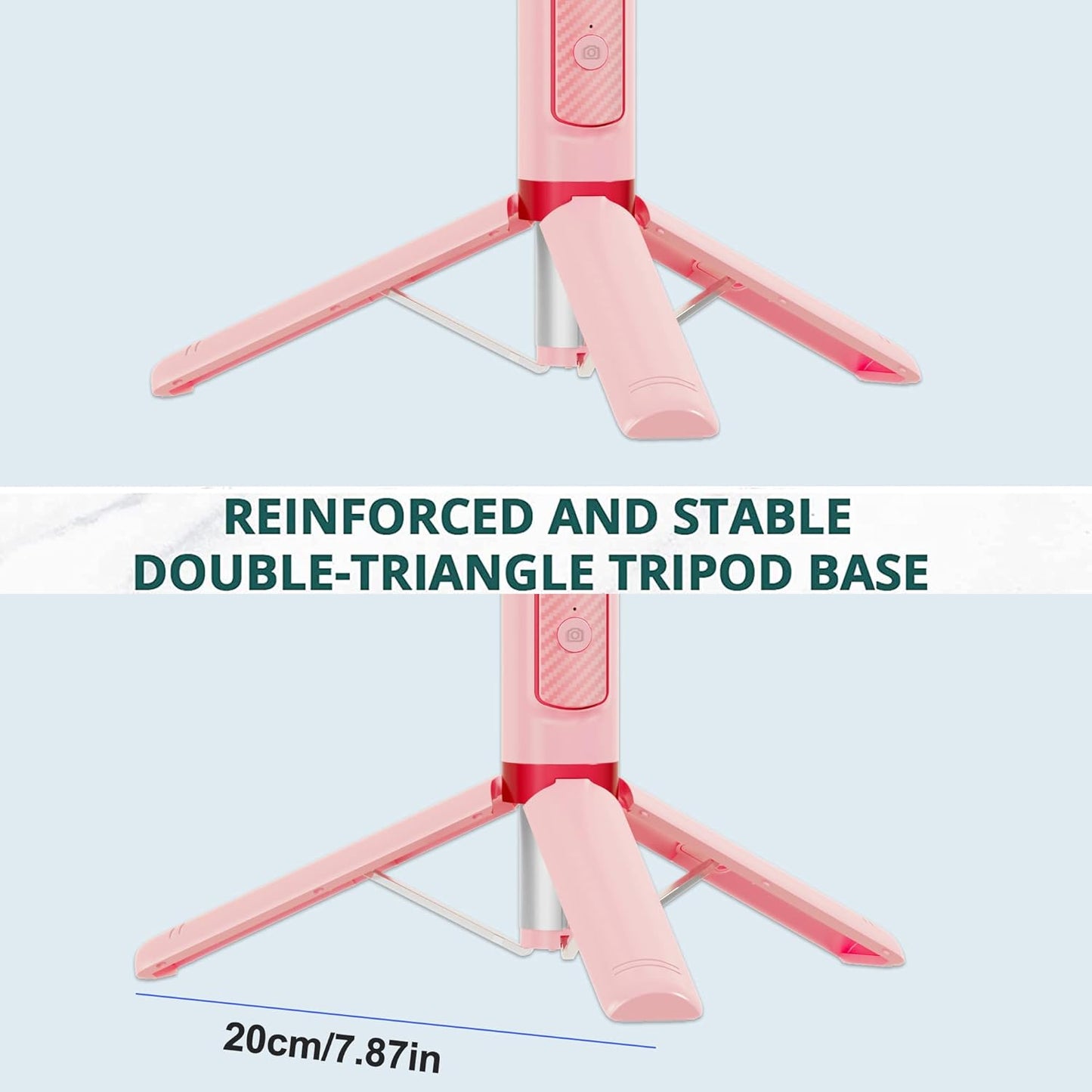 colorlizard Selfie Stick, Foldable Cellphone Tripod with Remote, Travel Tripod for iPhone Series Android, Video
