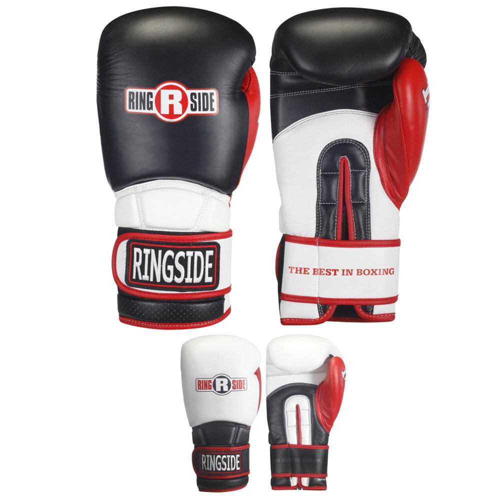 Ringside Pro Style IMF Tech Boxing Training Sparring Gloves, White, 18-Ounce