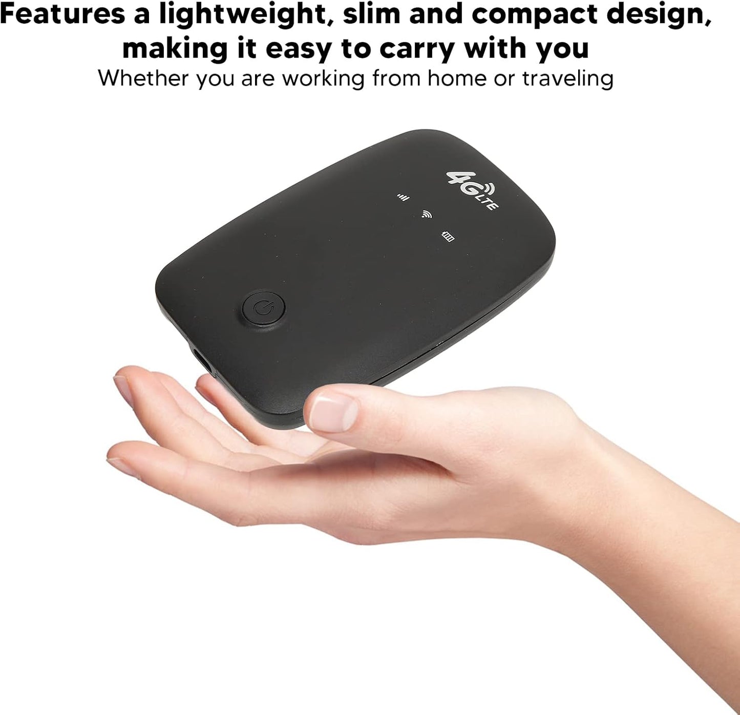 ciciglow 4G 140 Countries Mobile Hotspot Router, Portable Router with SIM Card Slot, Pocket Device with LED Display