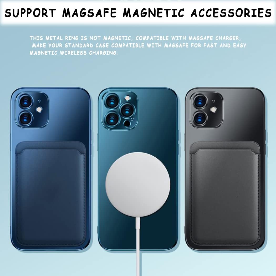 CKANDAY 6 16/15/14/ Colors Universal Metal Rings Compatible with Magsafe Magnetic Wireless Charger, Adapter Ring