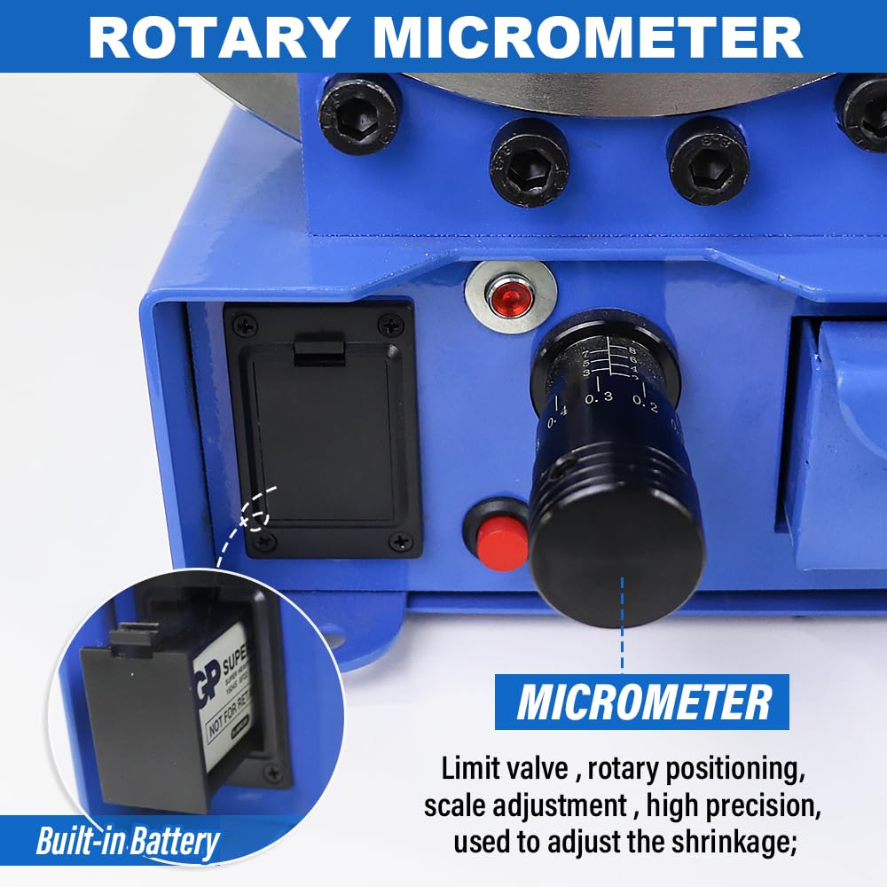 Hose Crimper with 8 Sets of Dies High Pressure Hydraulic Hose Crimping Handheld Hydraulic Hose Crimping Tool