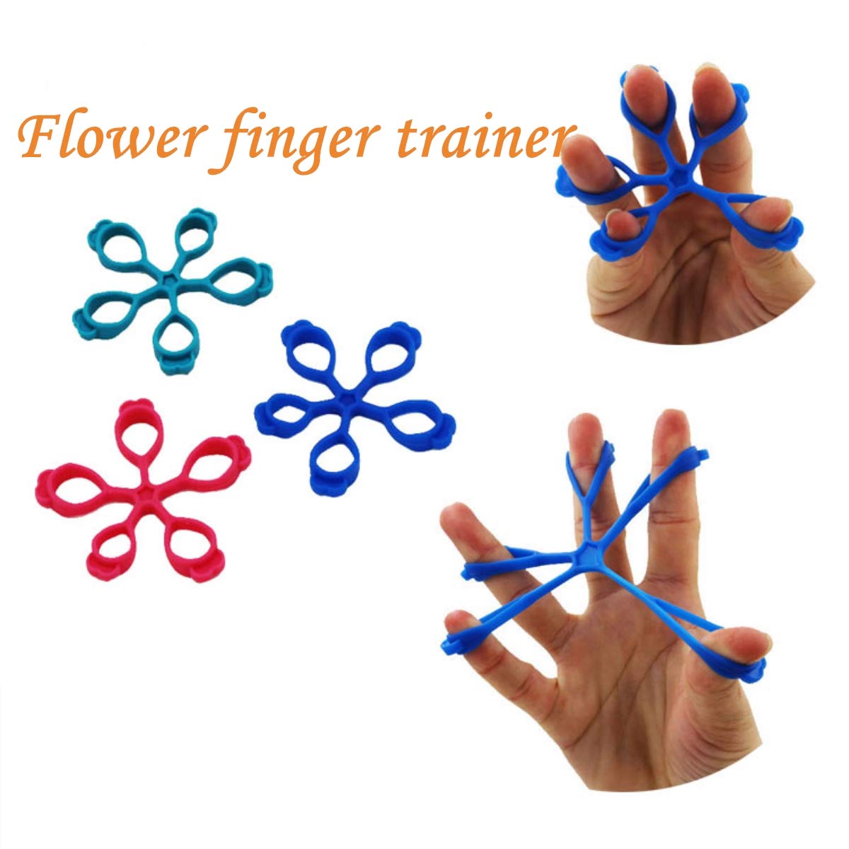 JBBERTH 4PCS Finger Stretcher Hand Resistance Bands Hand Extensor Exerciser Finger Grip Strengthener Strength Trainer Gripper set, Finger Resistance Bands Finger Grip Exerciser Strengtheners Trainer