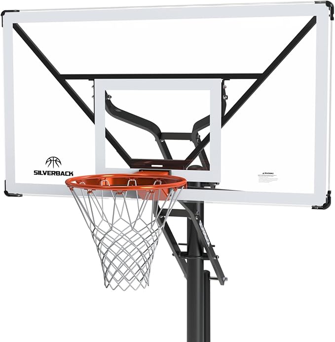 Silverback NXT 54" and NXT 60" In-Ground Basketball Hoops with Adjustable-Height Basketball Goal Backboard and QuickPlay Design