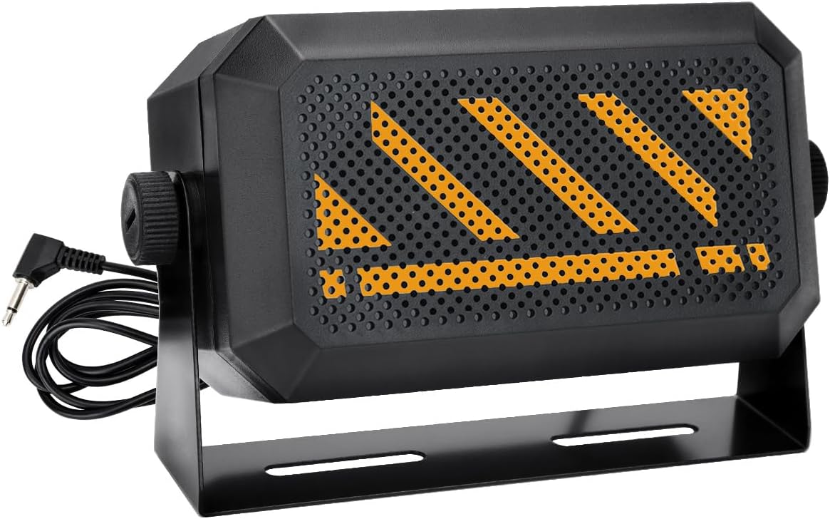 Airiton Communications 3.5mm Rectangular External Speaker/CB Radio Speaker for Ham Radio, External Scanners for All