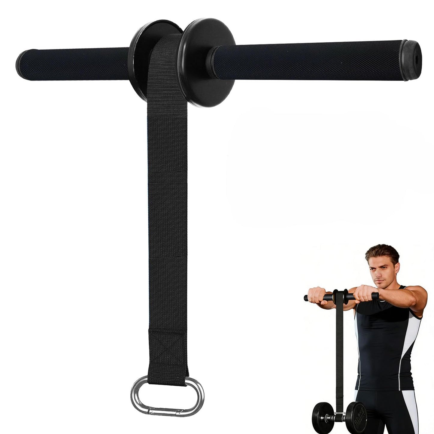 Upgraded Forearm Strengthener–Wrist Roller with Clicking Ratchet Feedback & Ergonomic Anti-Slip Grip | Wrist Power | Ideal for Muscle Building, Grip Training & Rehabilitation