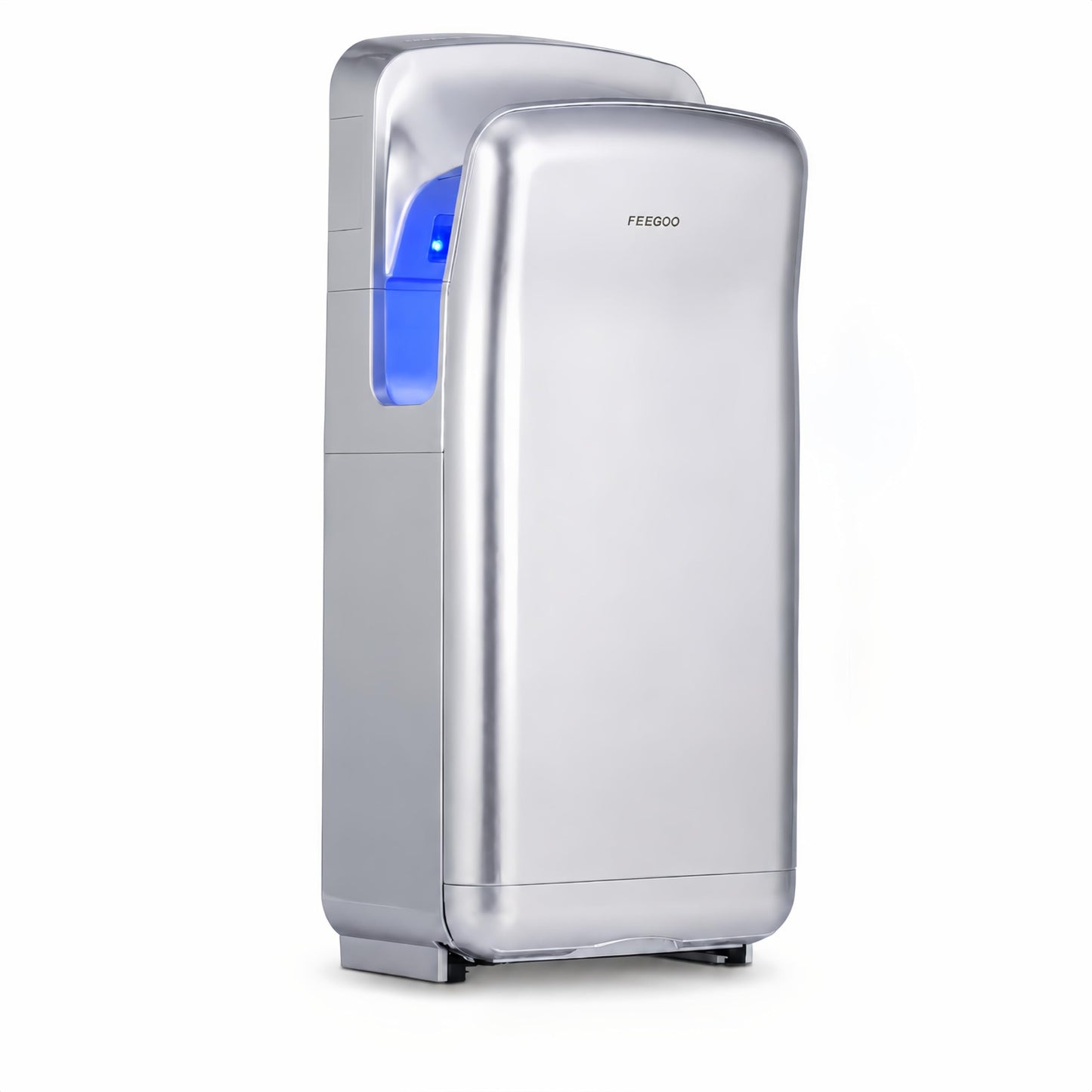 FEEGOO Commercial Vertical Hand Dryer – High-Speed Drying with HEPA Filtration & Stable Operation for Offices, Restrooms & High-Traffic Facilities,Silver