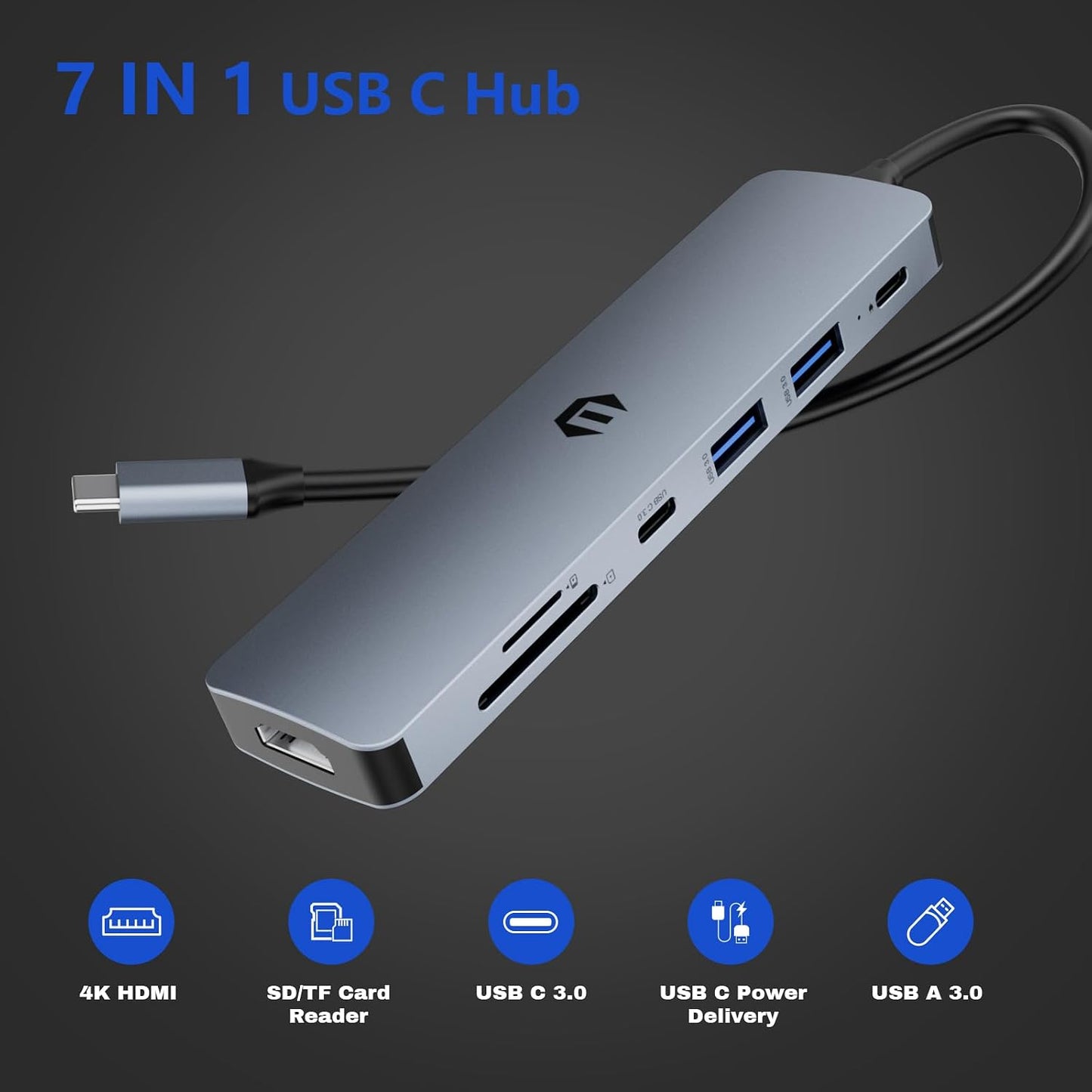 TOTU 100W 2 3.0, 3.0, USB C Hub, USB C Docking Station, Docking Station with Multiport Adapter HDMI, USB C Hub, PD, USB
