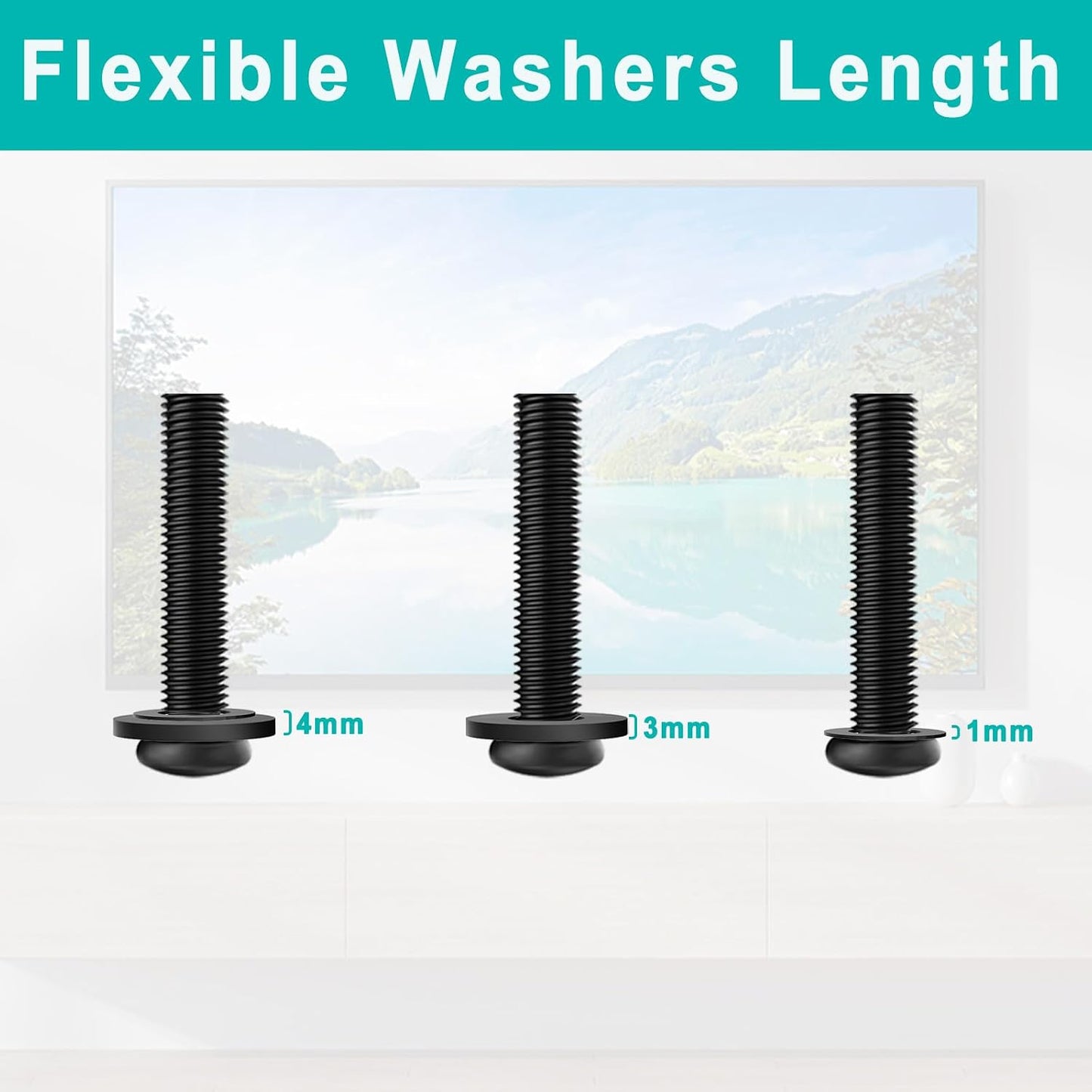 Yaotieci 24" 32" 39" 40" 42" 43" 48" 50" 55" 58" 65" 70" 75" TV Stand Legs Screws Kit for Insignia TV Legs