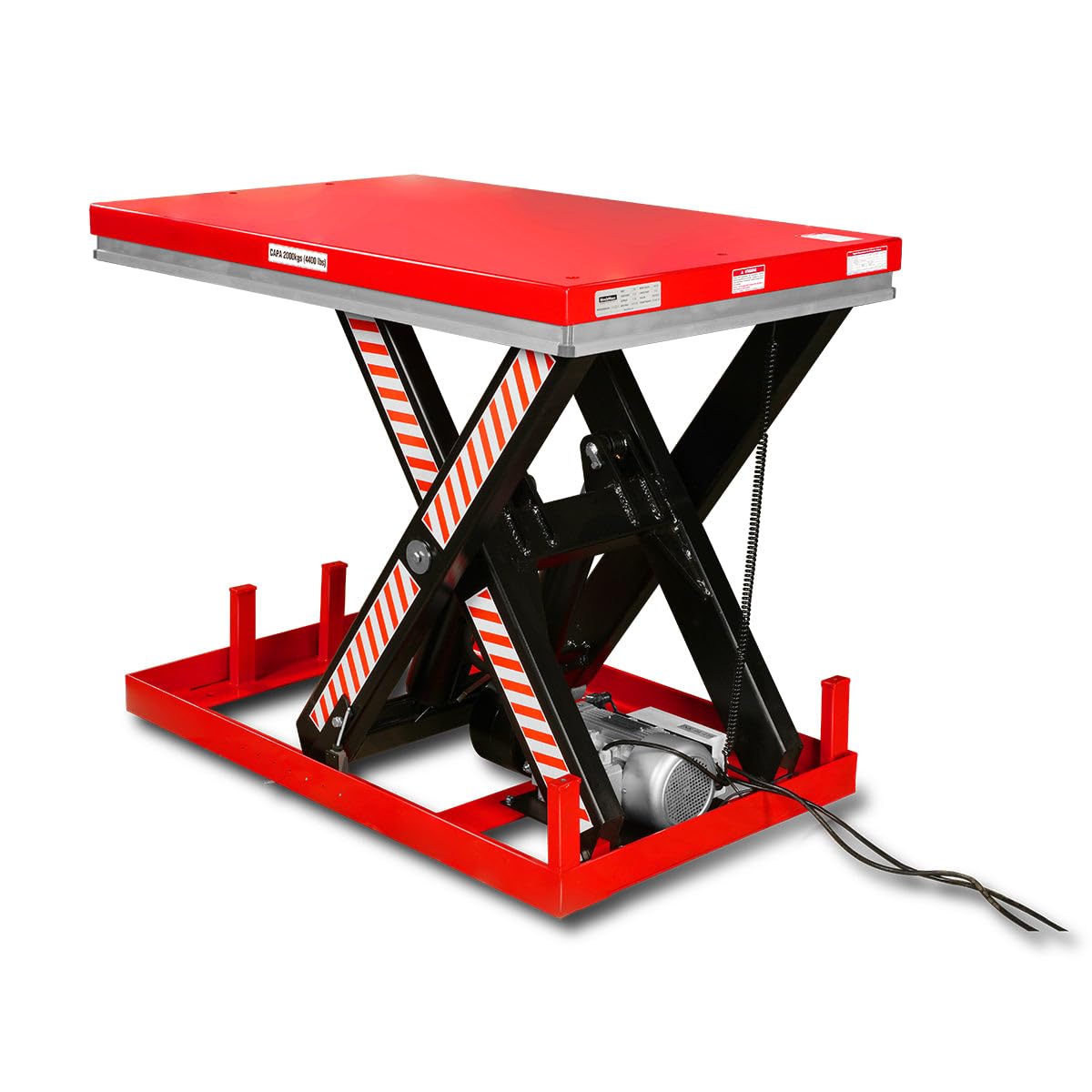 Mechmaxx 4400lbs Capacity Stationary Powered Hydraulic Lift Table, 51.2” x 33.5” Platform, 41.3” Lift Height, UL Certified Moto,Model ELT44