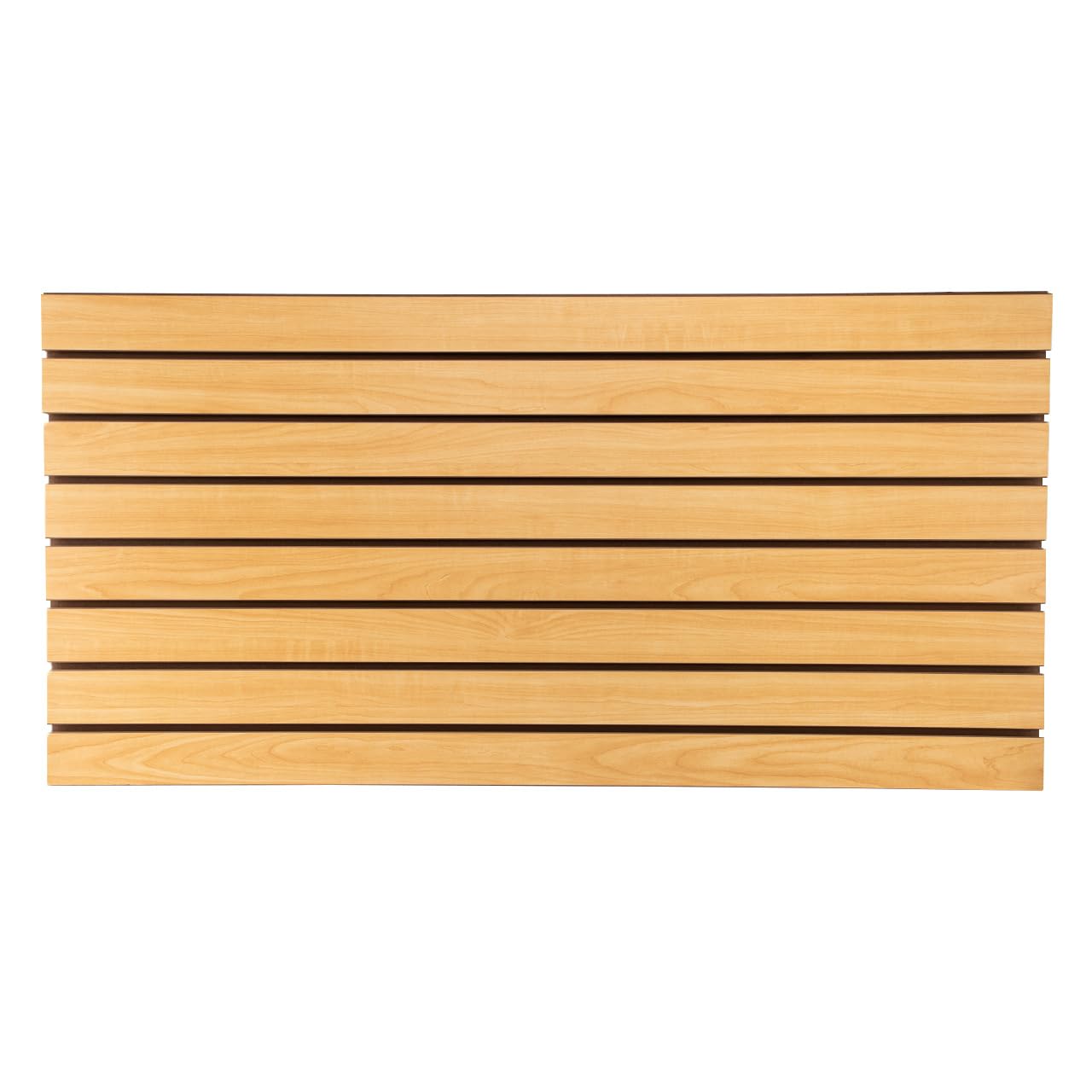 SSWBasics 4 ft x 2 ft Horizontal Maple Slatwall Easy Organizer Panels (24" H x 48" L) - Pack of 2 - Perfect for Retail Store, Garage Wall, and Craft Storage Organization