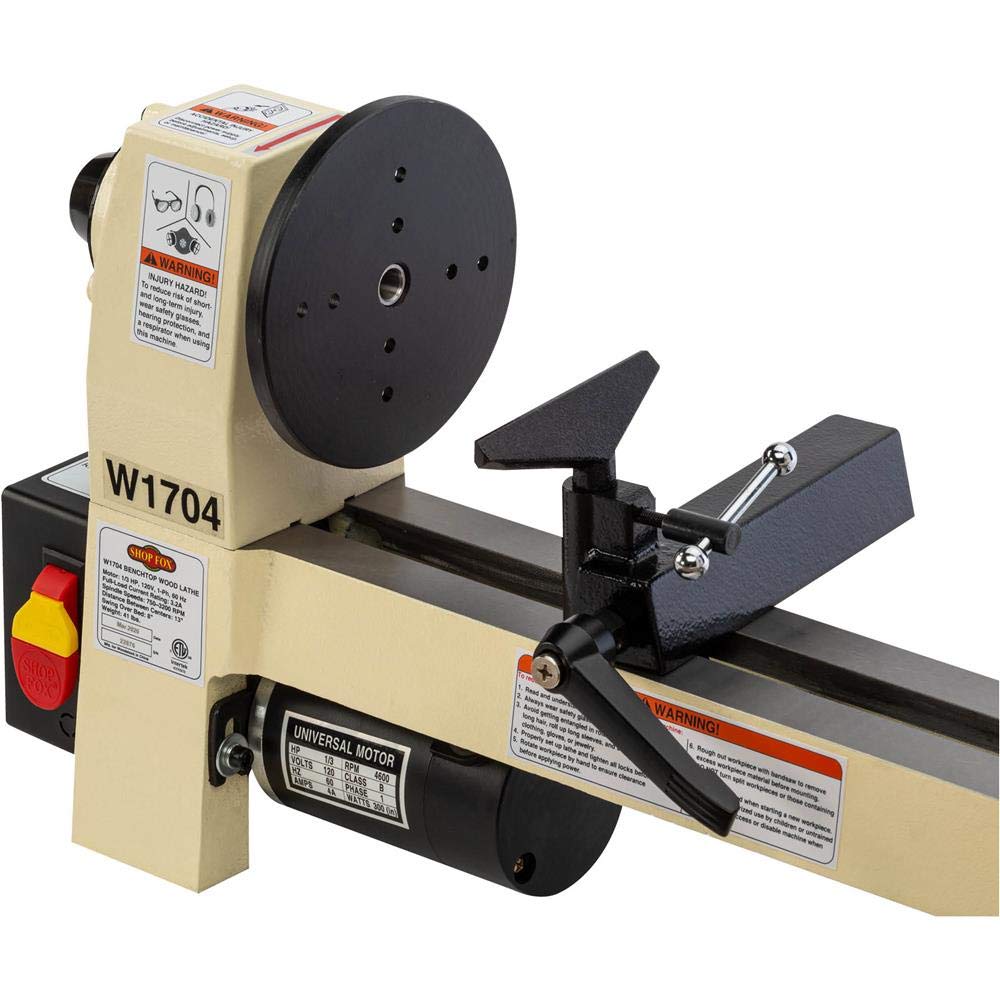 SHOP FOX W1704 1/3-Horsepower Benchtop Lathe