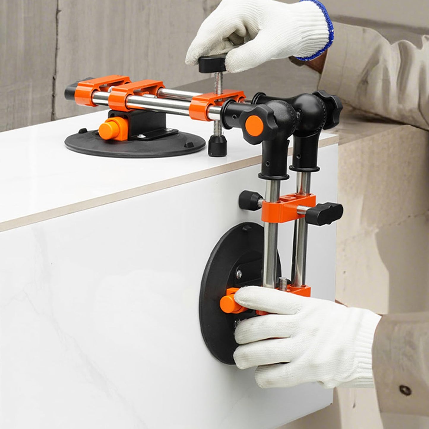 VEVOR 90 Degree Stone Seam Setter, 2 Packs Granite Seam Setter with 6 in Suction Cups, Seam Joiner for Seam Joining & Leveling, Granite Right Angle 90 Degree, 180 degrees, 270 degrees Countertop