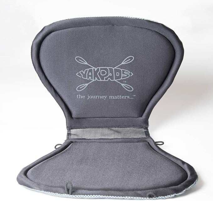 High Back Cushioned Seat Pad, Gel Seat Pad for Kayaks, Portable Seat Cushion for Outdoor Watersports and Recreation - Cascade Creek (High Back)