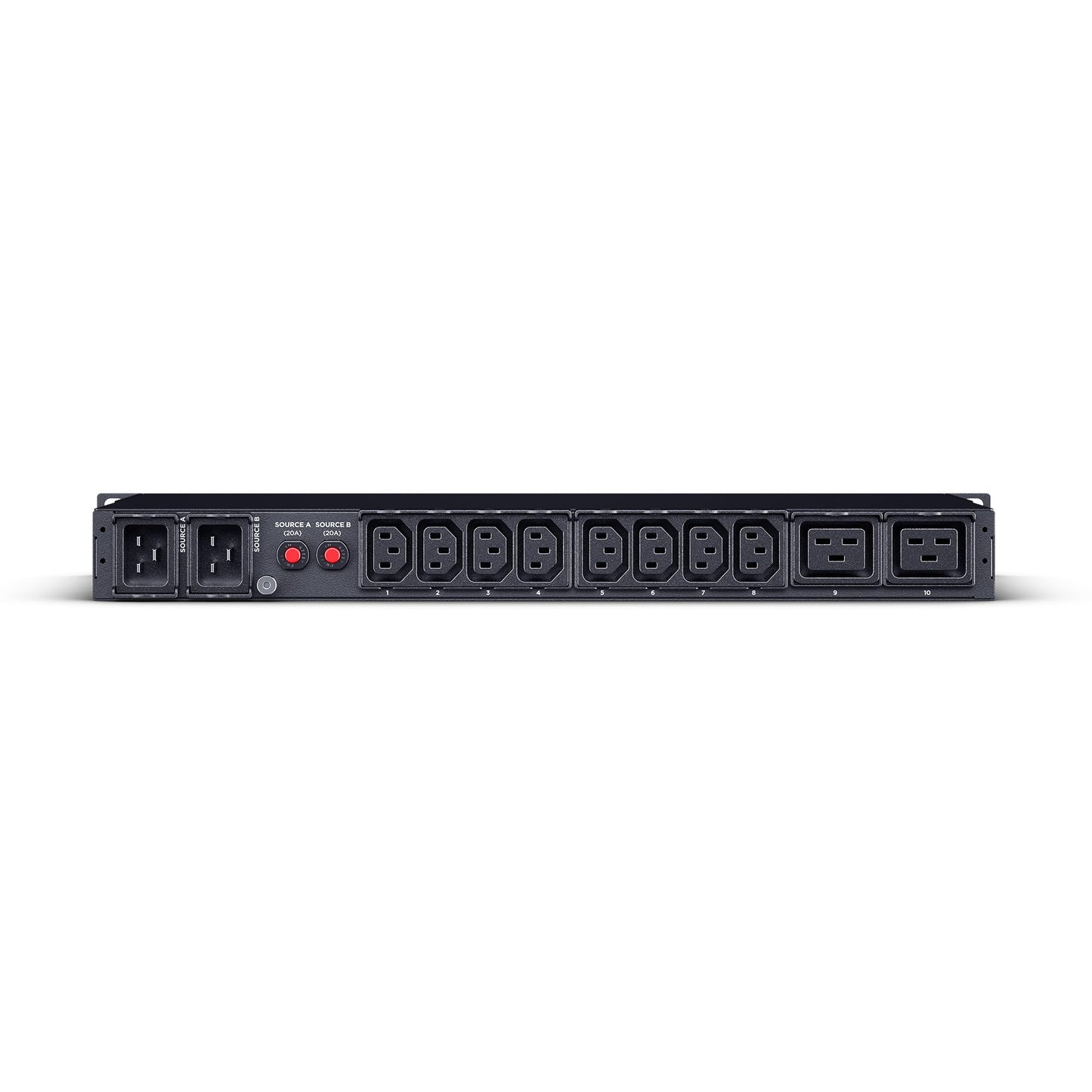 CyberPower PDU24005 Metered ATS PDU, 200-240V, 20A (Derated to 16A), 10 Outlets, 1U Rackmount