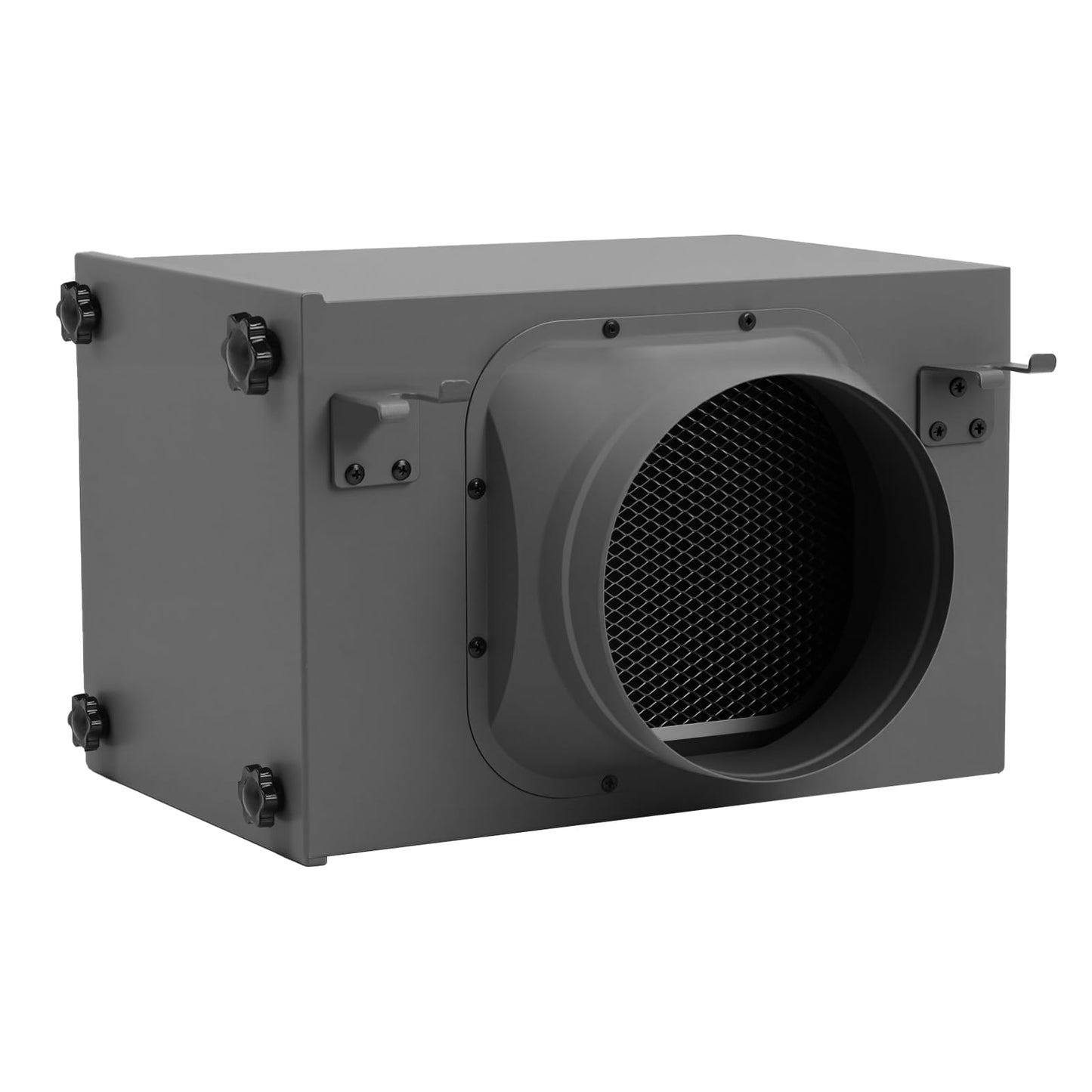 Air Filter Box 6 Inch, 3-Layer Purification Box with High Efficacy HEPA and Activated Carbon Filters, Fits 150mm Inline Duct Fans for Fresh Air Intake and Ventilation