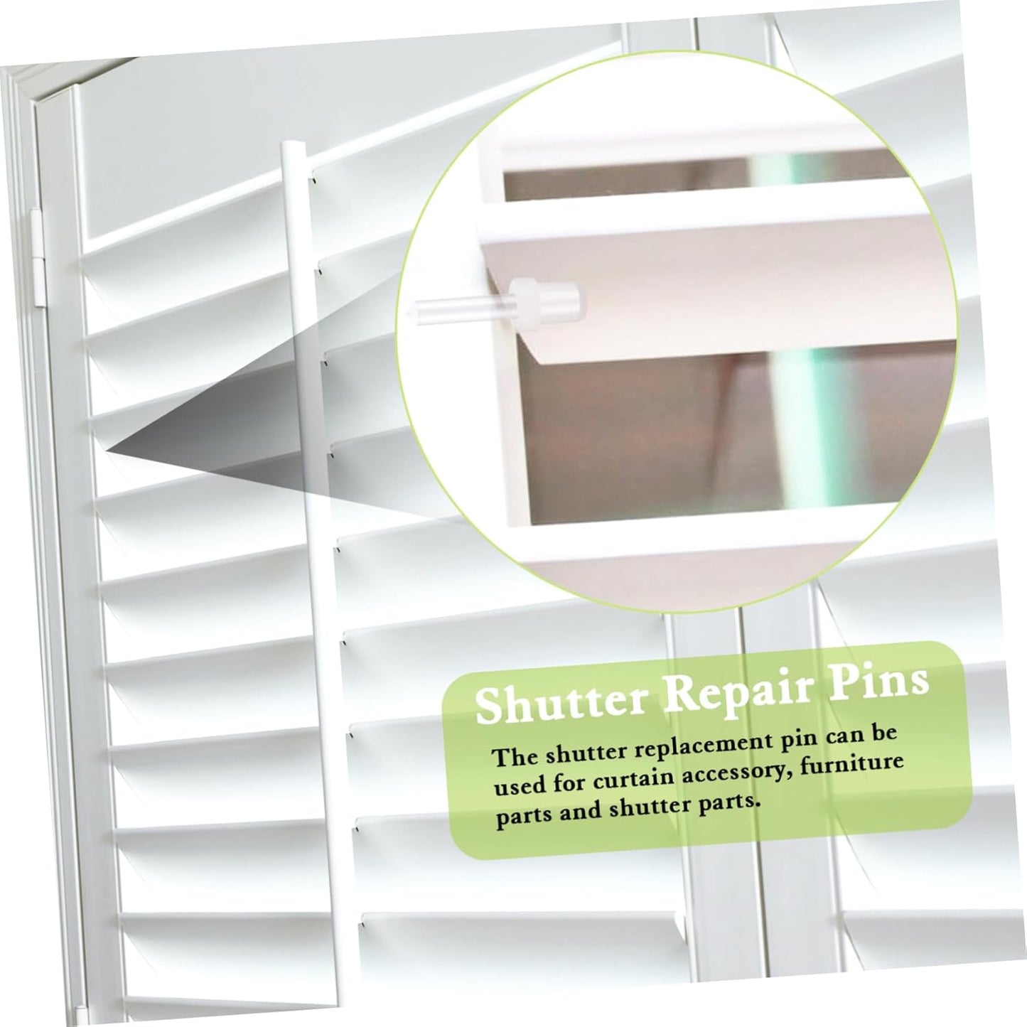 Skiennix 60Pcs Plastic Louver Pins Replacement Kit - Durable Telescopic Design for Plantation Shutters