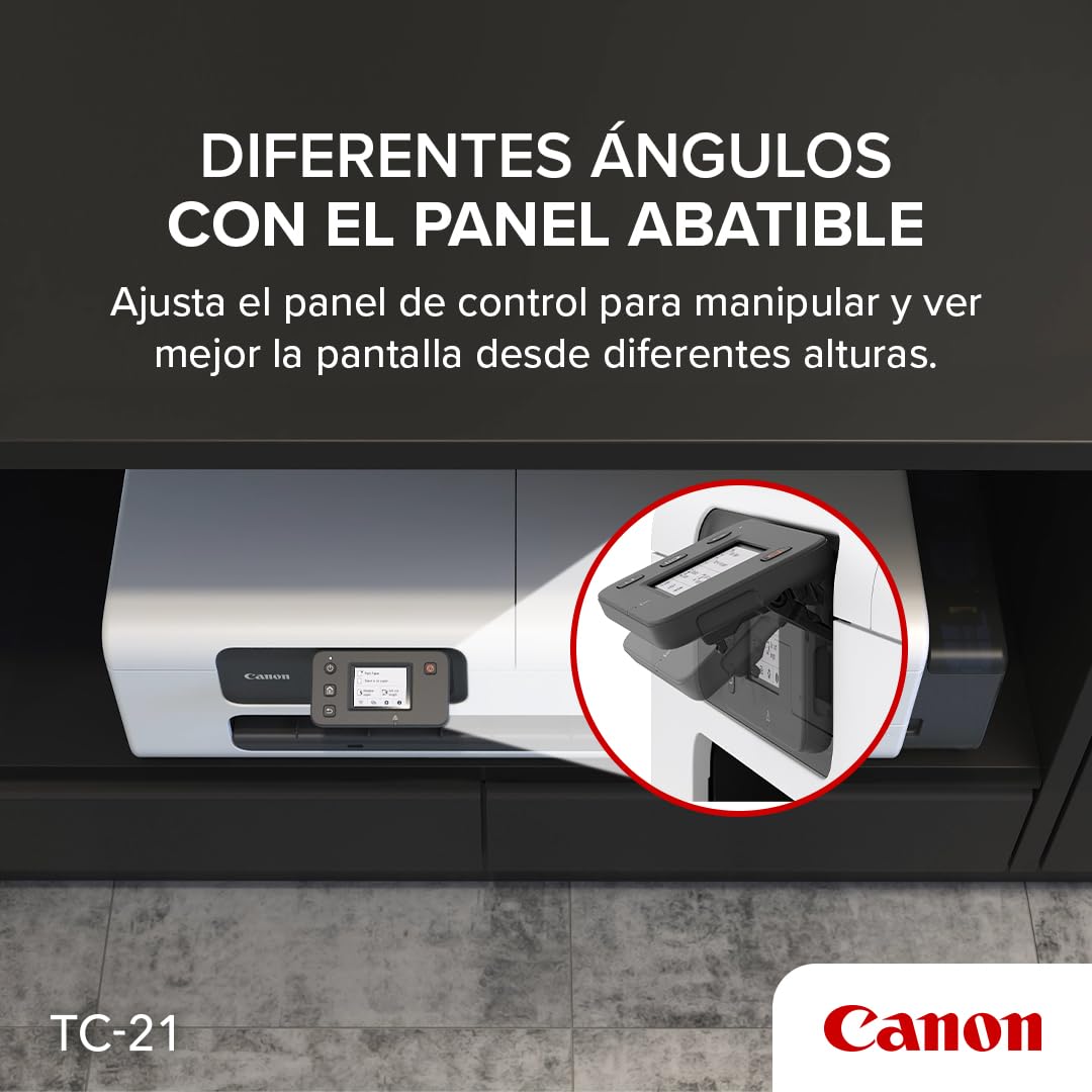 Canon imagePROGRAF TC-21 24" - Large Format Printer, Poster & Plotter Printer, Automatic Roll & Cut Sheet Paper Feeder, Includes 280 ml of Ink, White