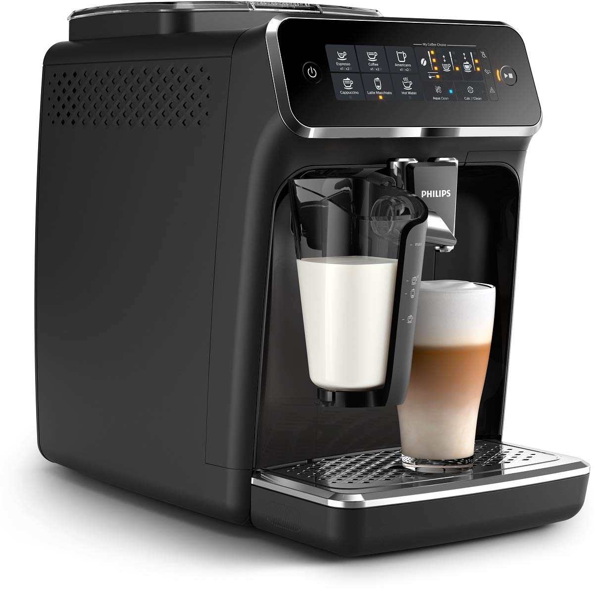 Philips 3200 Series Fully Automatic Espresso Machine with LatteGo, Black, EP3241/54 with Philips Saeco AquaClean Filter Single Unit, CA6903/10