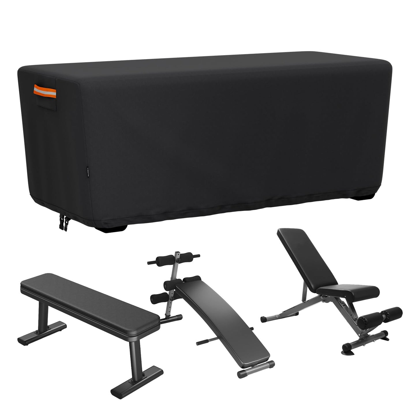 EVRBUL Weight Bench Cover, Adjustable Exercise Workout Bench Cover Waterproof Dustproof Compatible with Sit-up Board Flat Lifting Benches and Fitness Equipment