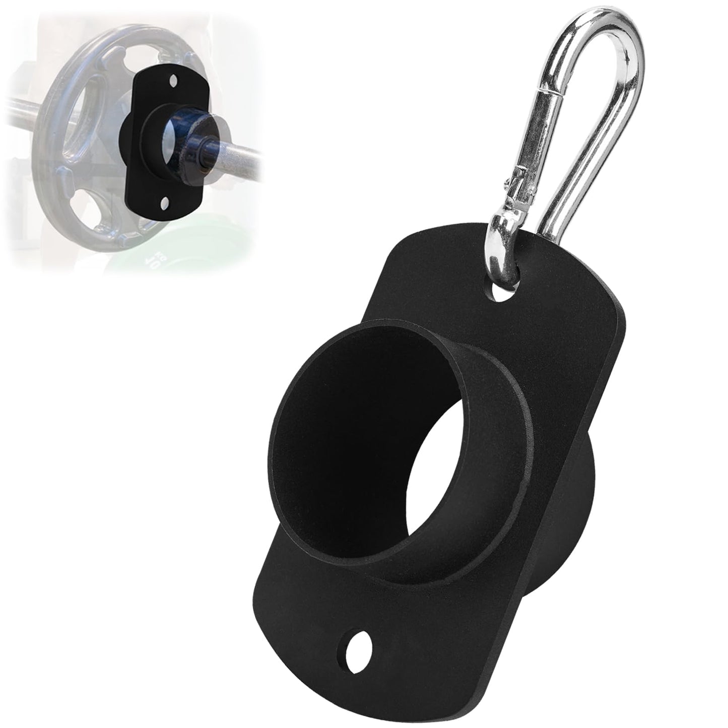 YZZHAJ Landmine Eyelet Attachment for 2 inch Olympic Bar, T-Bar Row Platform, Landmine Row Handle for Barbell Attachment,Bent Over Row Exercise Pull Down Back Shoulder Muscles Exercise (Black)