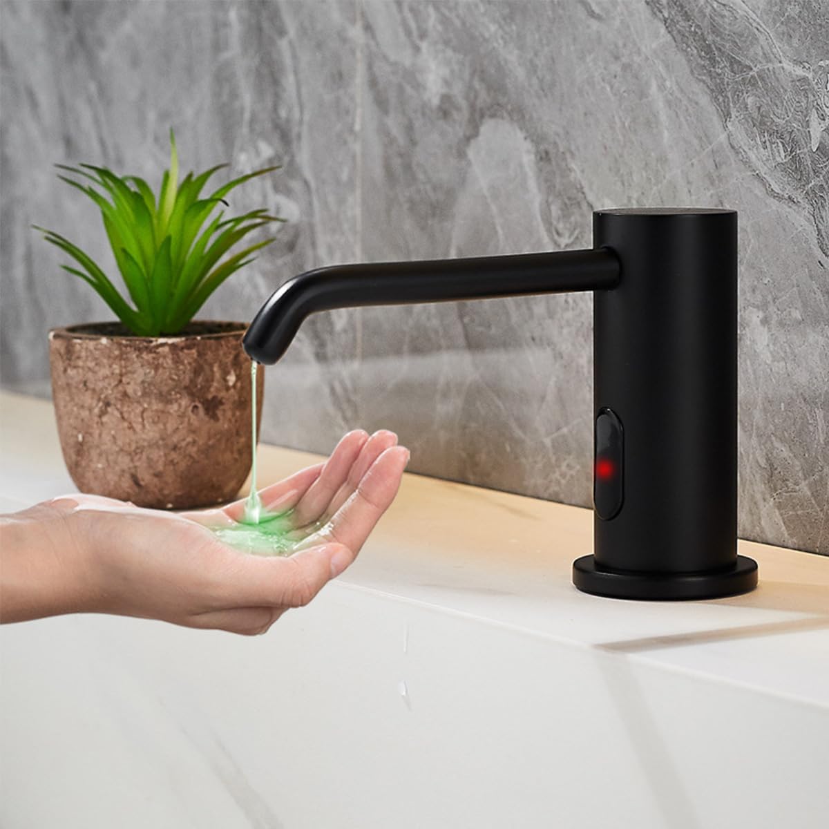 Automatic Touchless Soap Dispenser with 1000ml Capacity, Infrared Sensors, Built-in Sink Soap Dispenser for Bathroom, Kitchen, Commercial Use, Smart Home