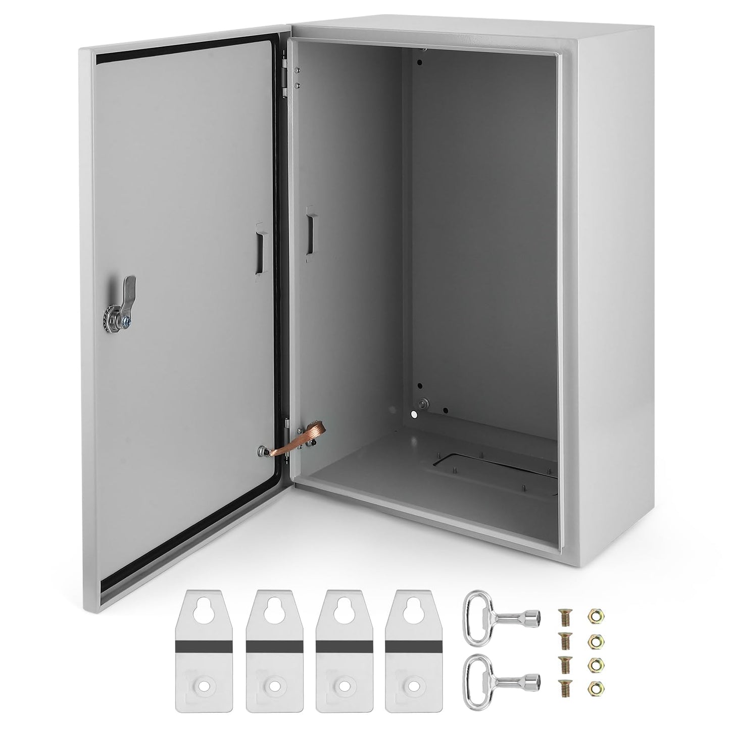 GarveeTech Outdoor Electrical Box, 24x16x10 NEMA 4X Steel Electrical Box, IP66 Waterproof & Dustproof, Outdoor/Indoor Electrical Junction Box, with Mounting Plate and Wall Bracket