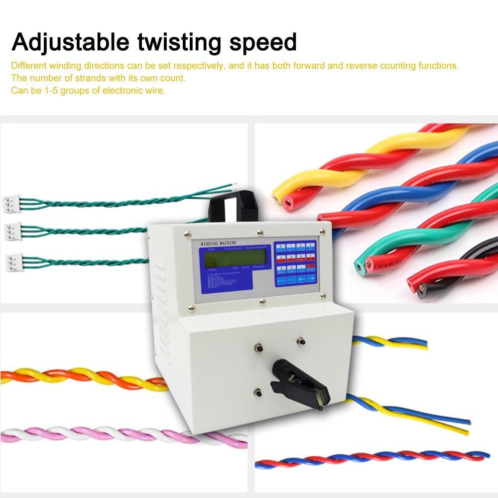 INTBUYING 110 V Twist Tie Machine High-speed Cable Twisting Machine Automatic Wire Twister