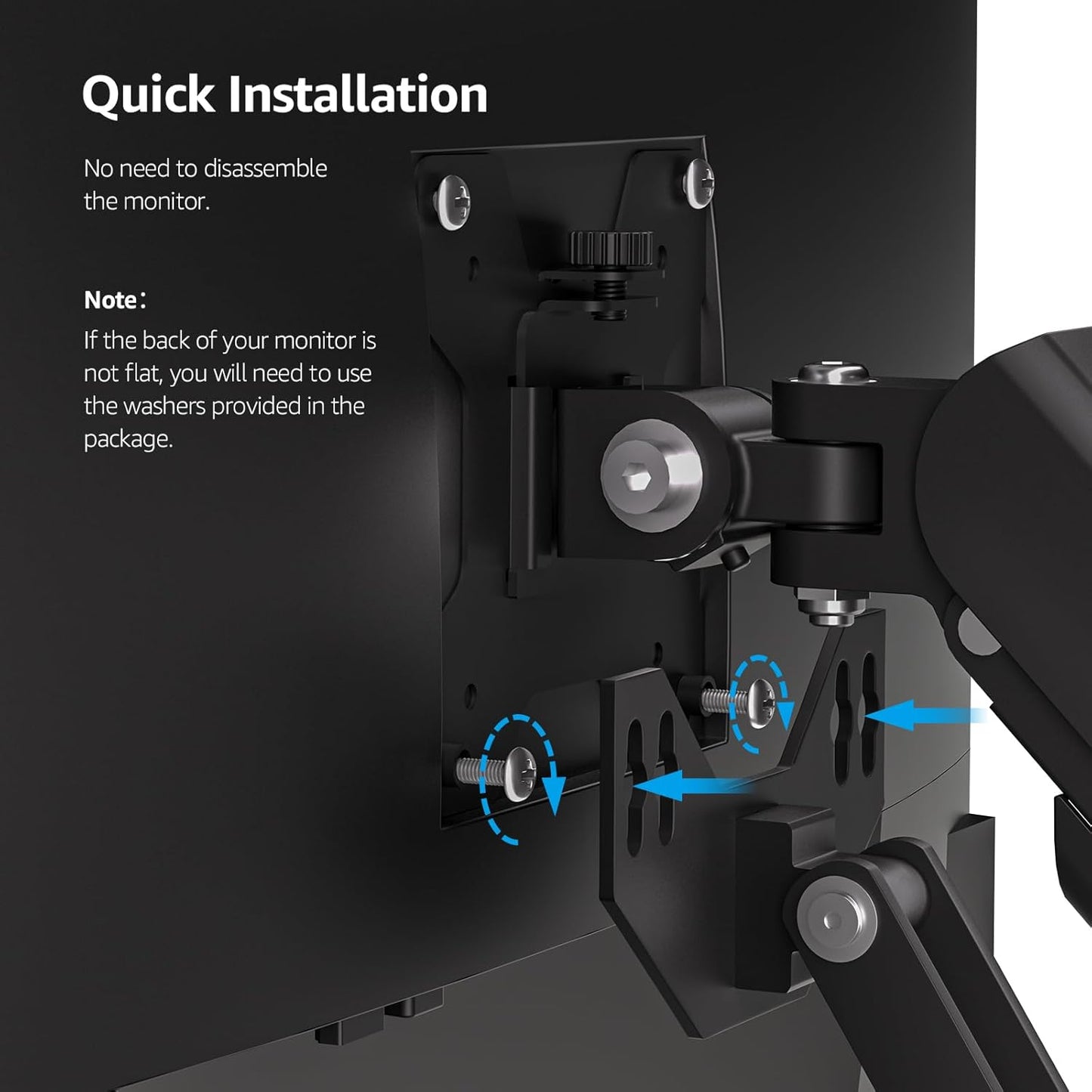 ergoiuon 4.7-15.6" 75x75 100x100,MAT002-XL Universal VESA Mount Adapter for Tablets,Monitor Arm Extension