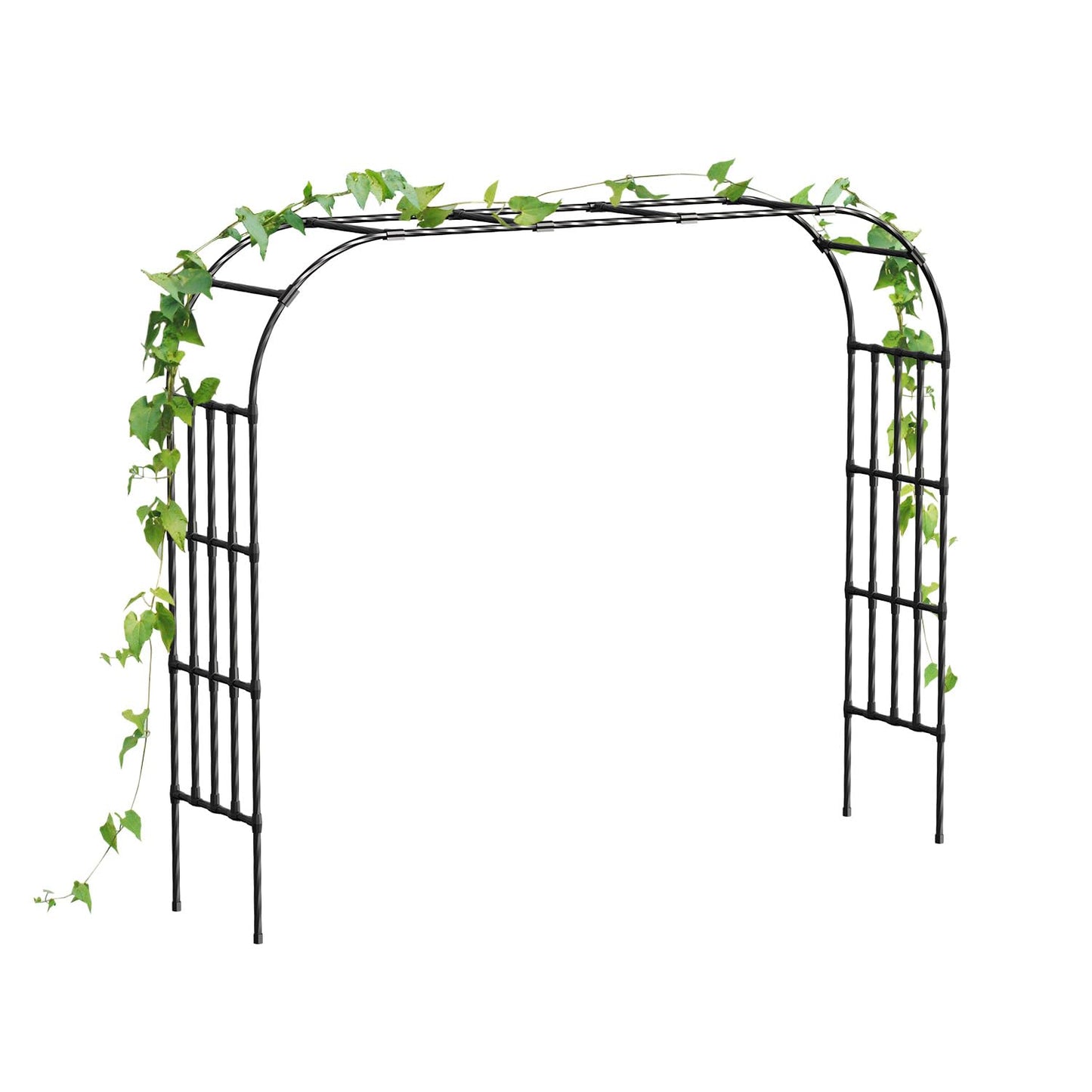 Garden Arch Trellis,114 x102.4 in Extra Wide Sturdy Metal Arbor for Climbing Plants,Grape Trellis Vine Support for Flower Vegetable,Wedding Arch Backdrop Stand for Ceremony Party
