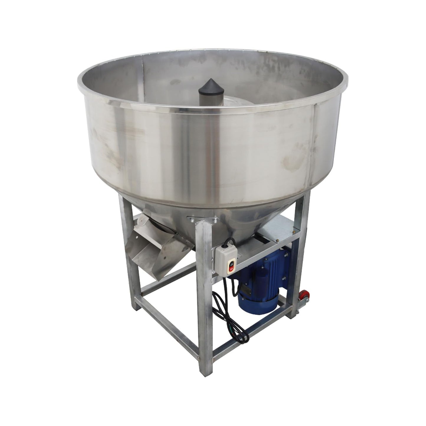 JARYANNIX 440LB Stainless Steel Feed Mixer, 110V 4KW Discharge Plastic Particles Mixing Machine with Spiral Stirring Blades, for Grain and Fertilizer Blending