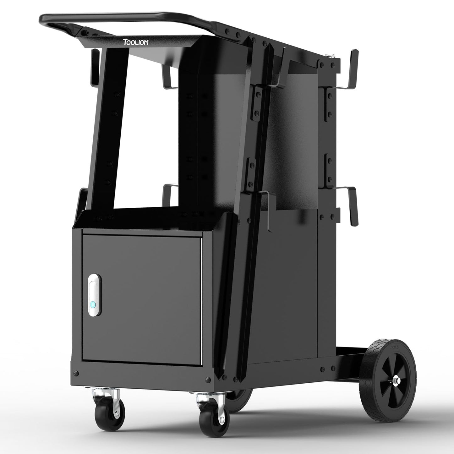 TOOLIOM Welder Cart & Welding Trolley for MIG/TIG/Stick Welders & Plasma Cutters Heavy Duty, Large Capacity Lockable Cabinet & 360 Swivel Wheels