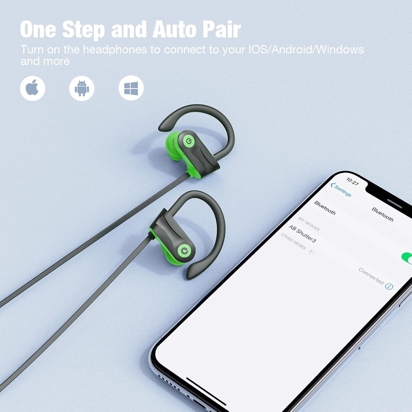 5.3 IPX7 16 Boean Wireless Headphones Workout Headphones Bluetooth with Rating Workout Running Headphone with Hours