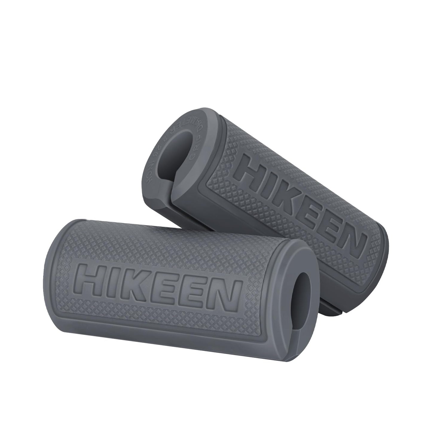 Hikeen Thick Bar Dumbbell Grips,Non Slip Hard Rubber Barbell Grips,Grips for Weight Lifting, Muscle Building-2.25" Outer Diameter
