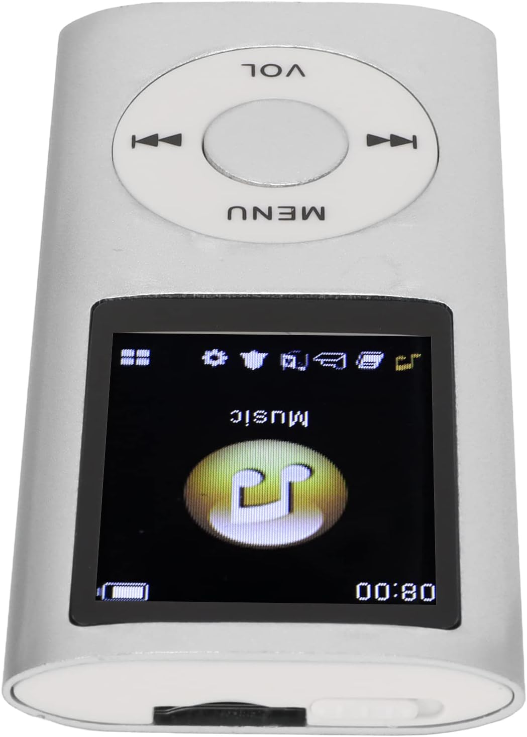 Estink MP3, MP3 1.8inch MP3 Mini Portable Stylish Multifunctional Lossless Sound Slim Music Player, Large LCD Screen