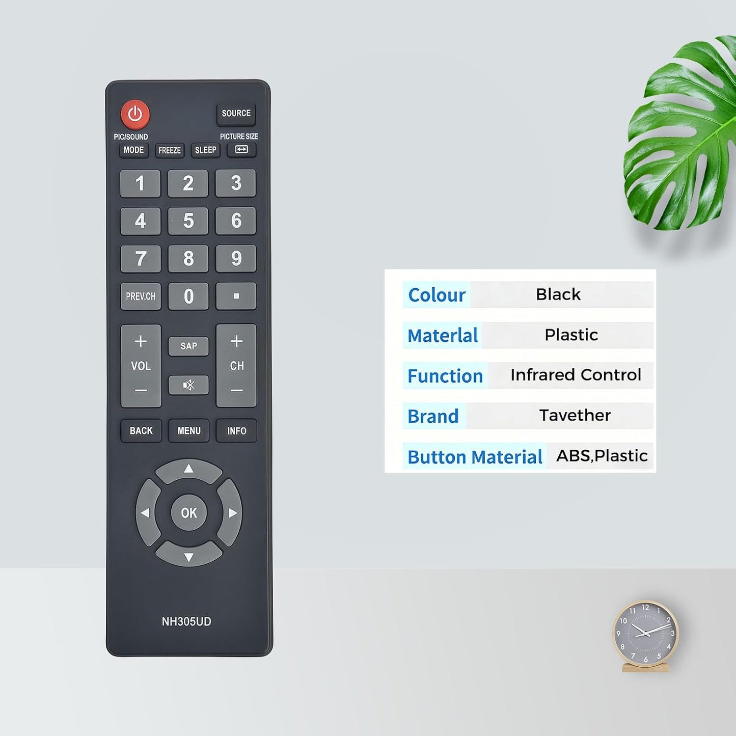 Tavether NH305UD Universal Replacement Remote Control for Emerson LCD HDTV TV