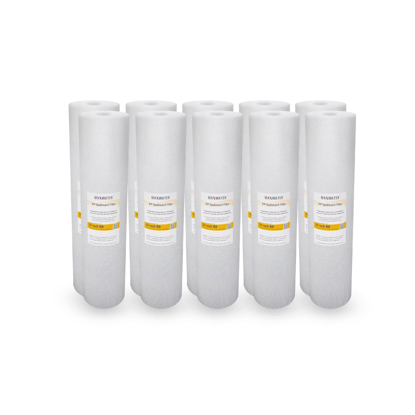 Max Water 5 Micron 20 x 4.5 Sediment Filter 20 inch Whole House BB Water Filtration System Replacement Compatible Cartridge DGD-5005-20, FP25B, AP810-6, FPMB5-20, P5-20, 155358-43, SDC-45-2005