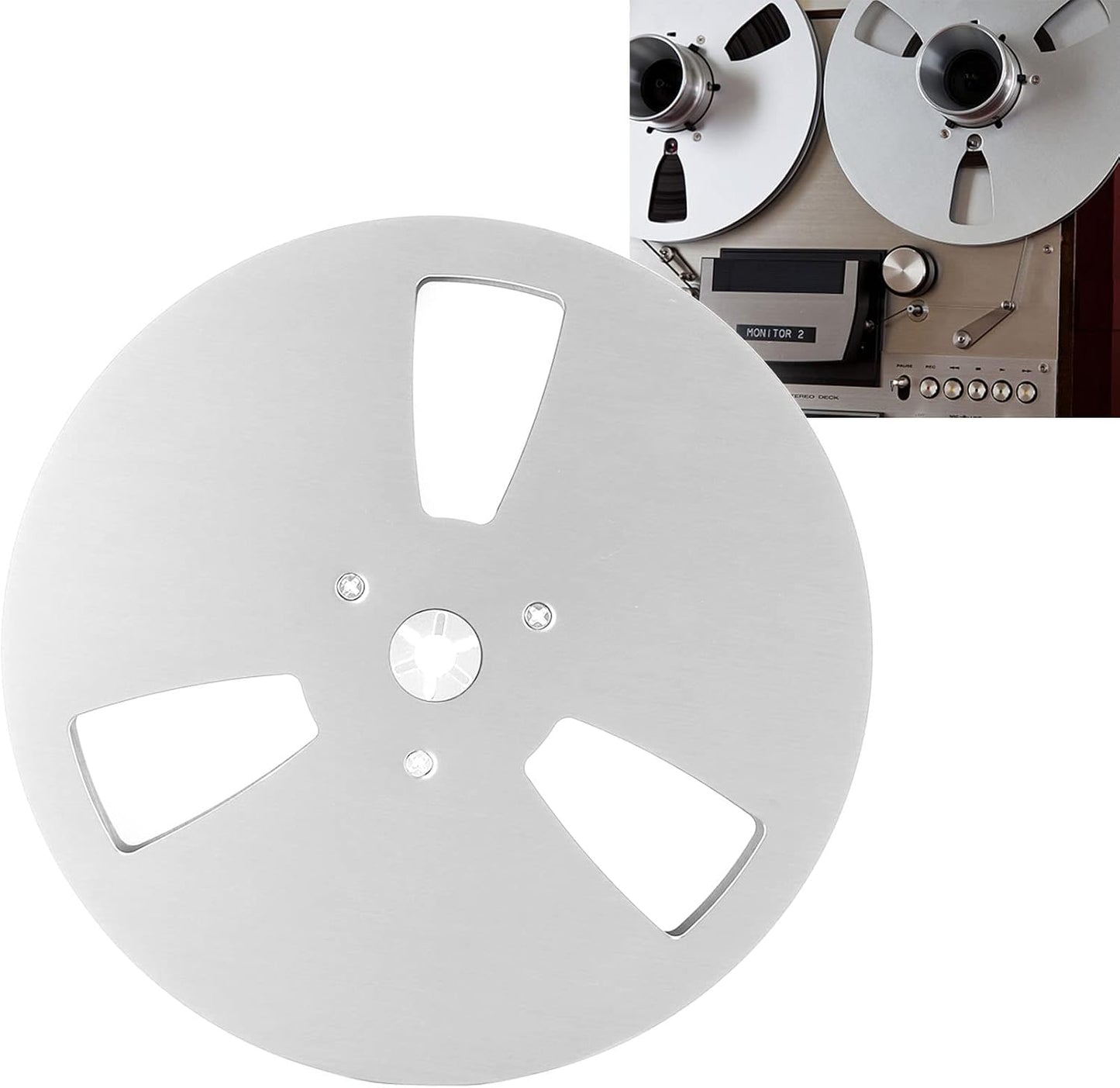 1/4 7 Inch Empty Tape Reel, Open Reel Audio Aluminum Alloy Takeup Reel for TEAC, Universal Open Reel Sound Tape Empty
