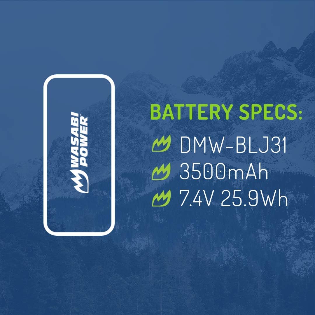 Wasabi Power DMW-BLJ31 S1, S1R, S1H, Battery for Panasonic LUMIX LUMIX S Series Mirrorless Cameras