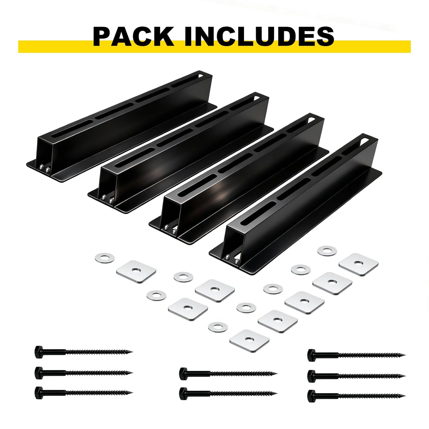 Yuleimy Overhead Garage Storage Rack for 27 Gallon Totes (6-Pack for 3 Bins), Heavy Duty Metal Ceiling Mount Hanging Bin Rails, Adjustable Storage Track System for Workspace Organization