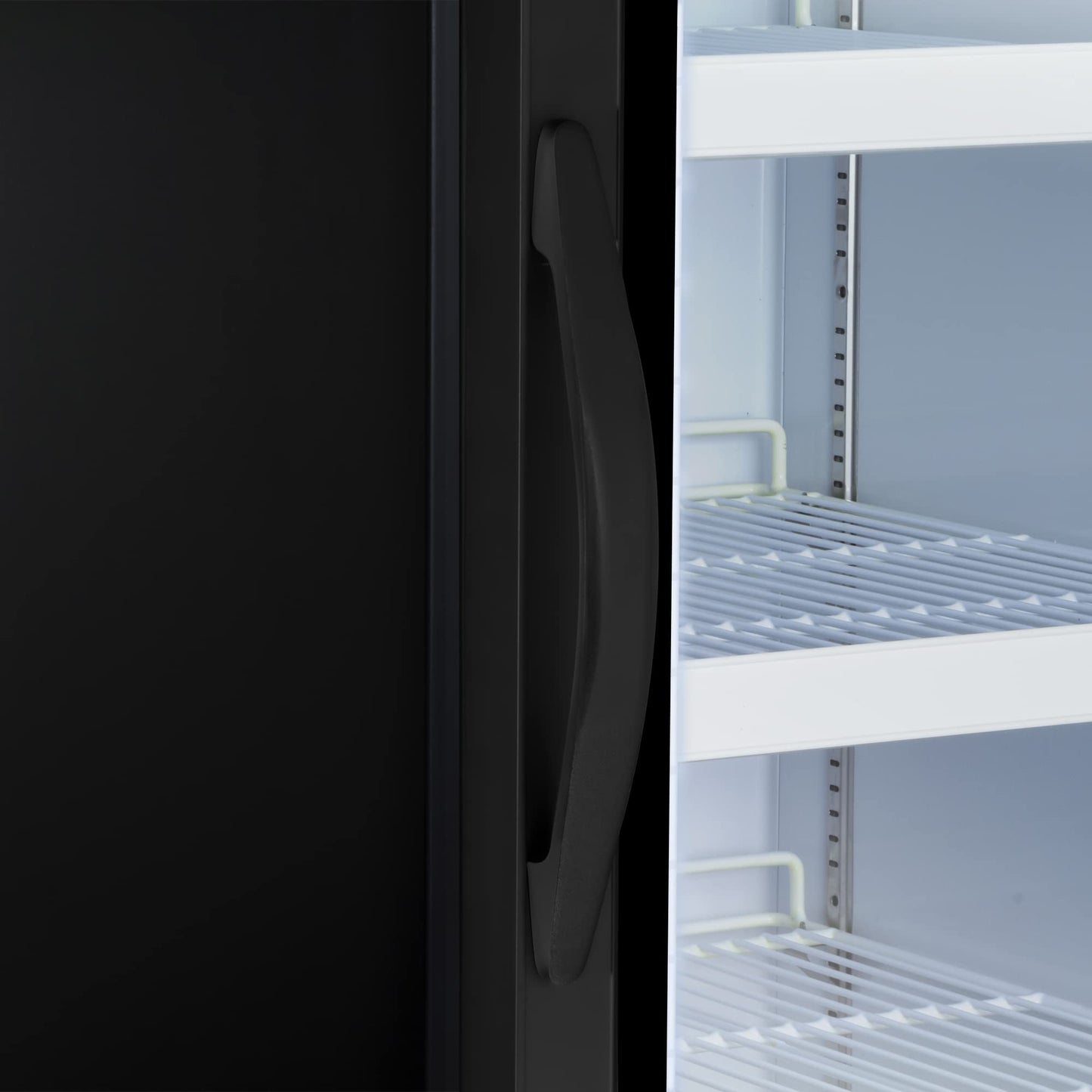 Maxx Cold MXM1-12FBHC 25-Inch-Wide Glass Door Merchandiser Freezer, Free Standing with 12 Cu. Ft. Storage - Black