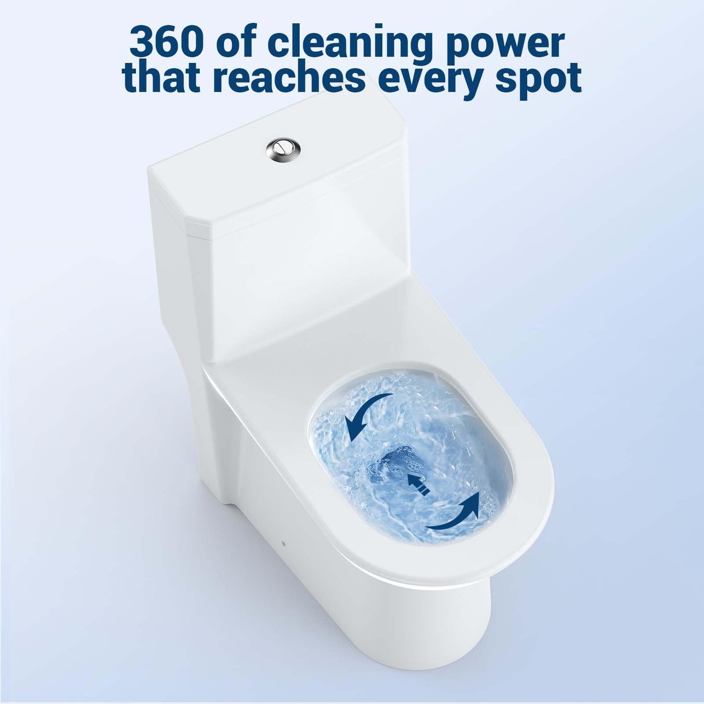 Toilet Two-Piece Round, Side Flush Handle, White Ceramic, Bottom-Lock PP Soft Close Seat, Efficient Flushing System, Easy Installation, Compact Modern Bathroom Toilet, Space Saving, Durable Design, Ea