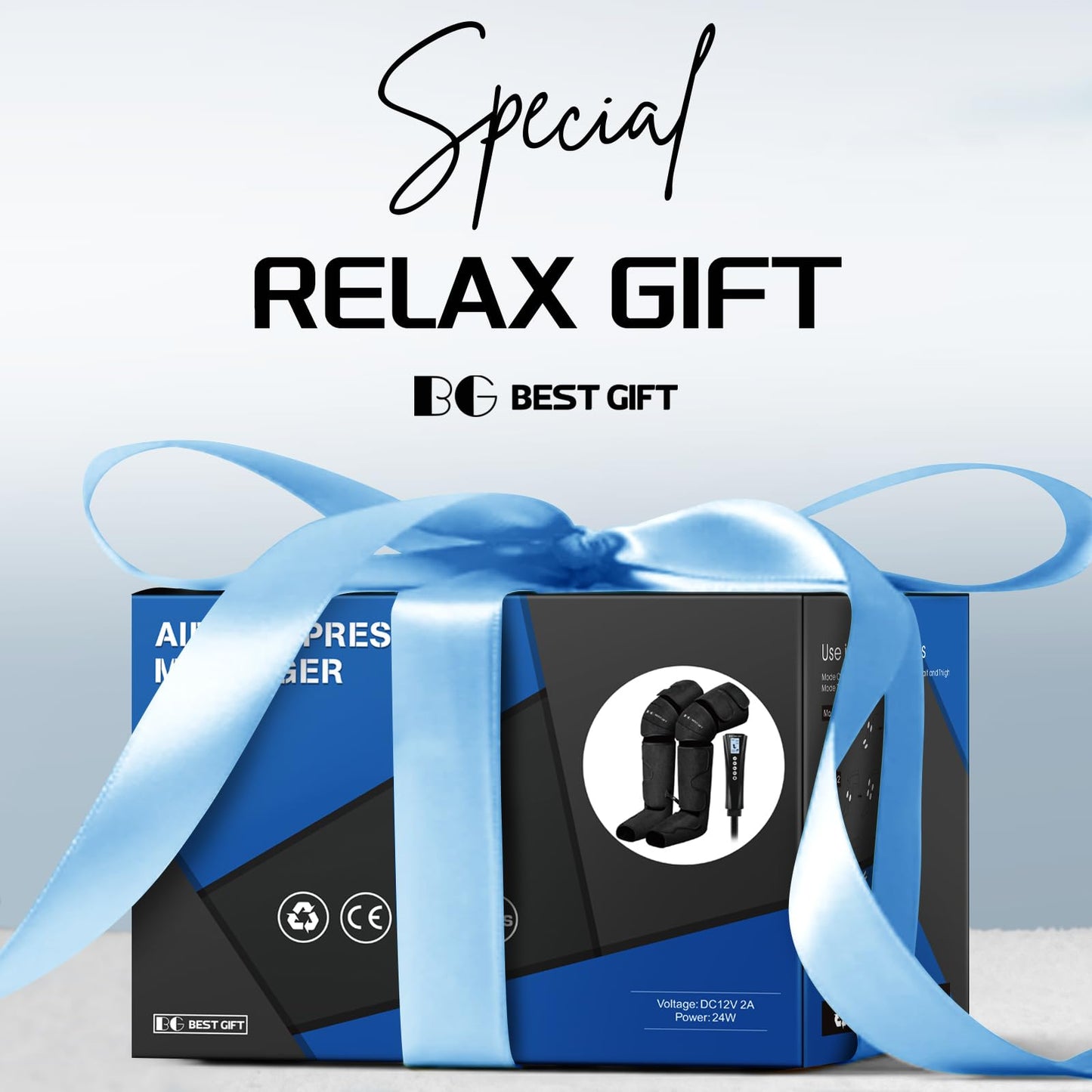 Mothers Day Gifts for Mom, Women, Dad, Men, Him, Her, Fathers Day, Christmas, Air Compression Massager with Heat for Comprehensive Leg and Foot Therapy, Helpful for Varicose Veins, Cramps, Edema