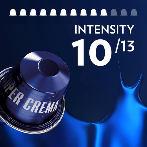 Lavazza Super Crema Capsules - Medium Roast Arabica & Robusta Blend | 60 Aluminum Capsules for Nespresso Machines