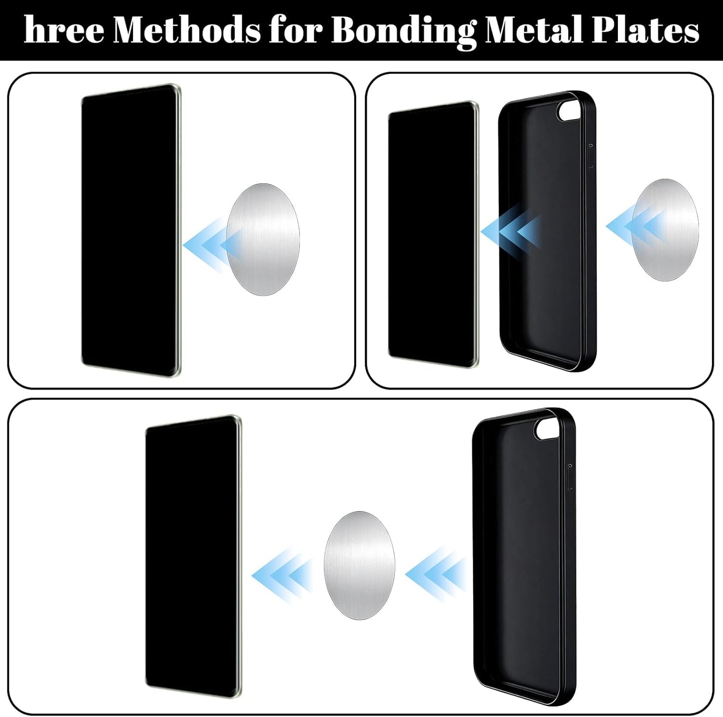 Azefnuhk 14 Pcs Strong Sticker Base for Magnets, Round Magnet, Phone Metal Plates for Magnetic Car Mount, Universal