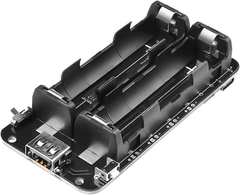 diymore 1865O V8 5V/3A 3V/1A Arduino(2 Battery Holder Double Li-ion Battery Shield Micro USB Power Bank Battery