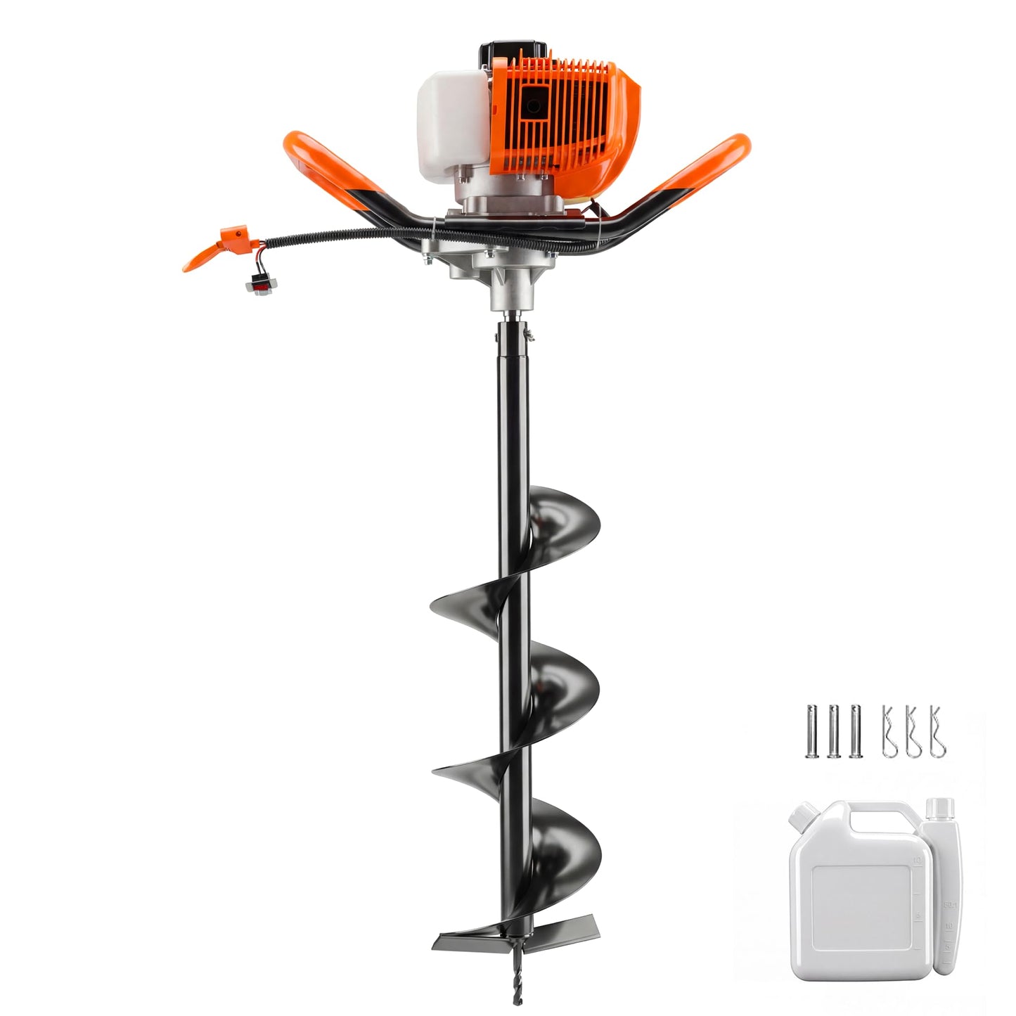 Garvee Post Hole Digger, 43cc Gas Powered Earth Auger with 8 Inch Auger Drill Bit, 31.5" Drill Depth and EPA Certified for Professional Farmland, Garden and Plant